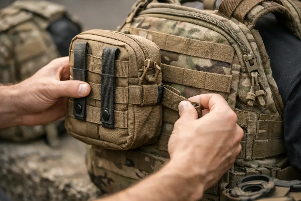 MOLLE Pouch richtig montieren