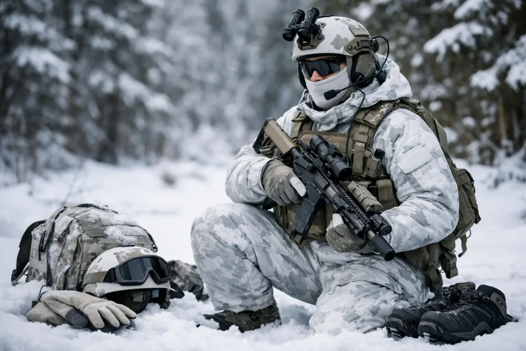 Winter Loadout Beispiel für Training und Airsoft